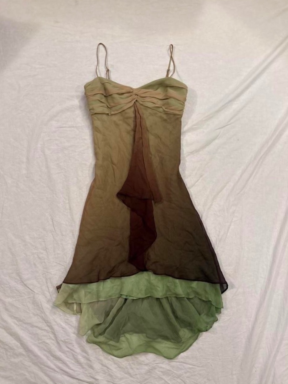 Vintage y2k BCBG MAXAZRIA Silk Ombré Dress